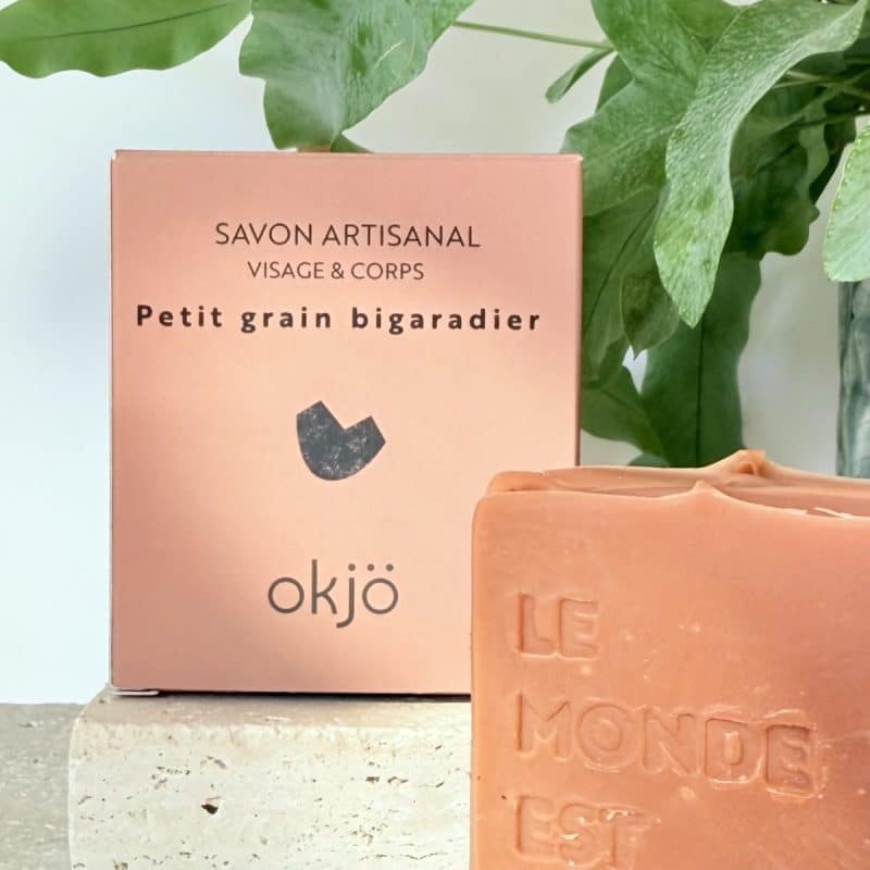 Savon Petit Grain Bigaradier - Huile essentielle & argile rouge - Okjö