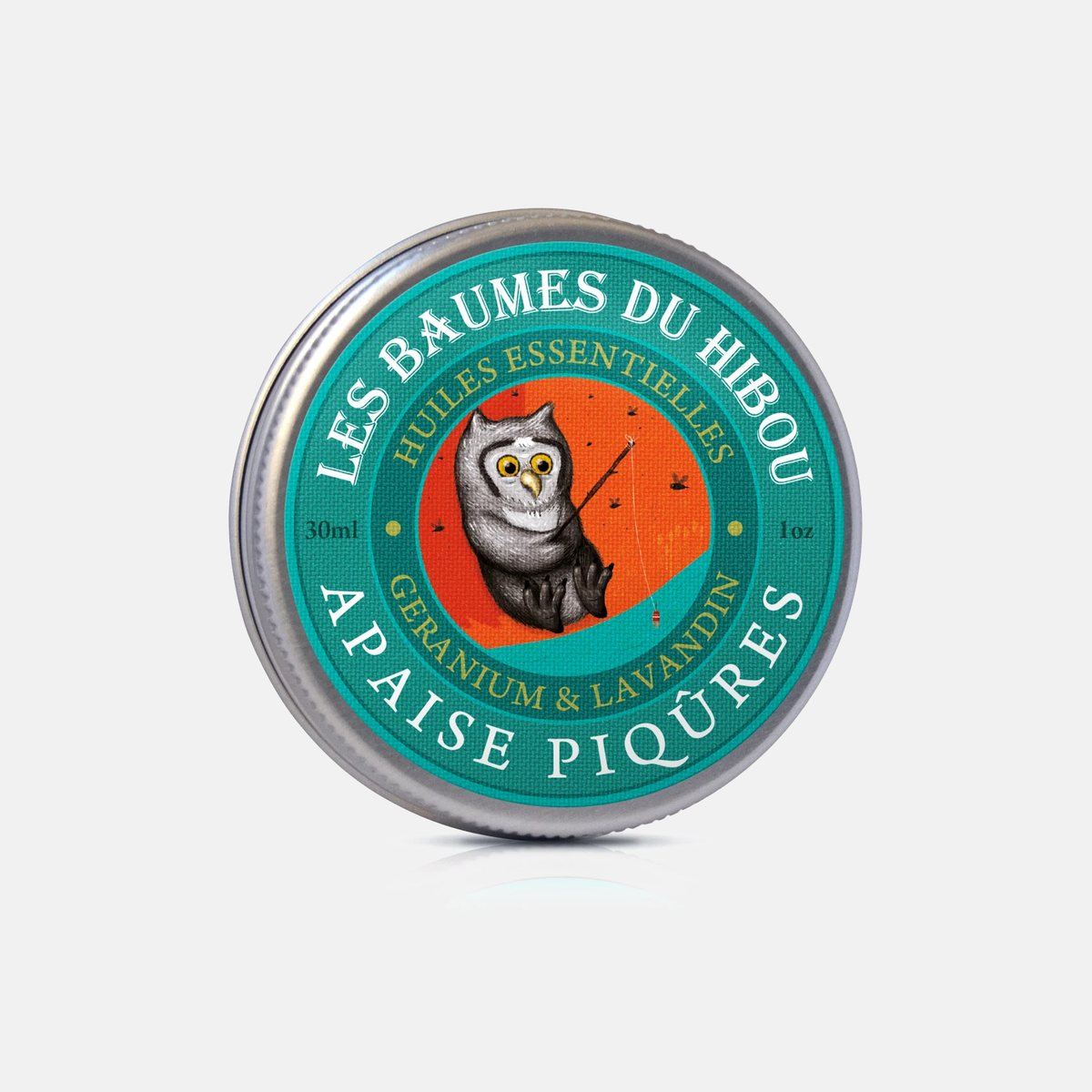 Baume Apaise Piqûres – Les Baumes du Hibou, boîte métal 30 ml