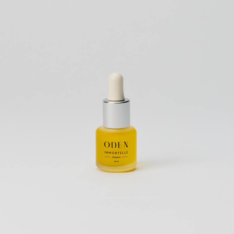 Huile d'immortelle Oden, flacon compte-gouttes de 15 ml