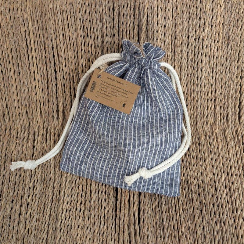 Pochon étanche en lin – Large (20 × 25 cm) – Okjö