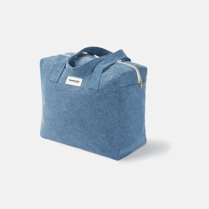 Sac 24 heures Célestins en coton recyclé – Denim délavé (stone washed) – Rive Droite