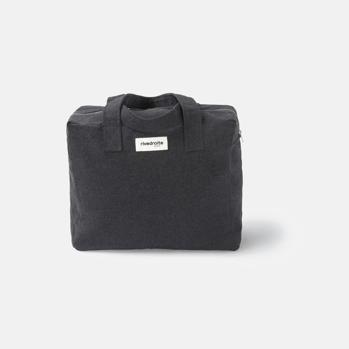 Sac 24 heures Célestins en coton recyclé – Noir – Rive Droite