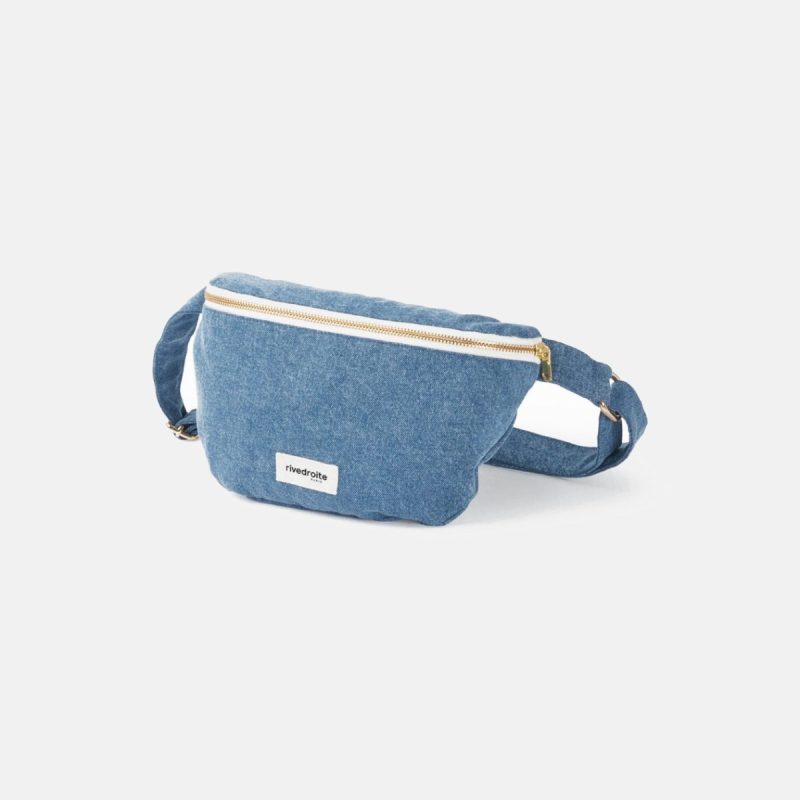 Sac banane Custine – Denim délavé (Stone Washed) – Rive Droite