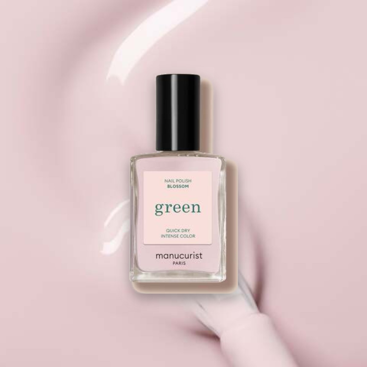 Vernis à ongles Green Manucurist Blossom sur un fond de sa couleur