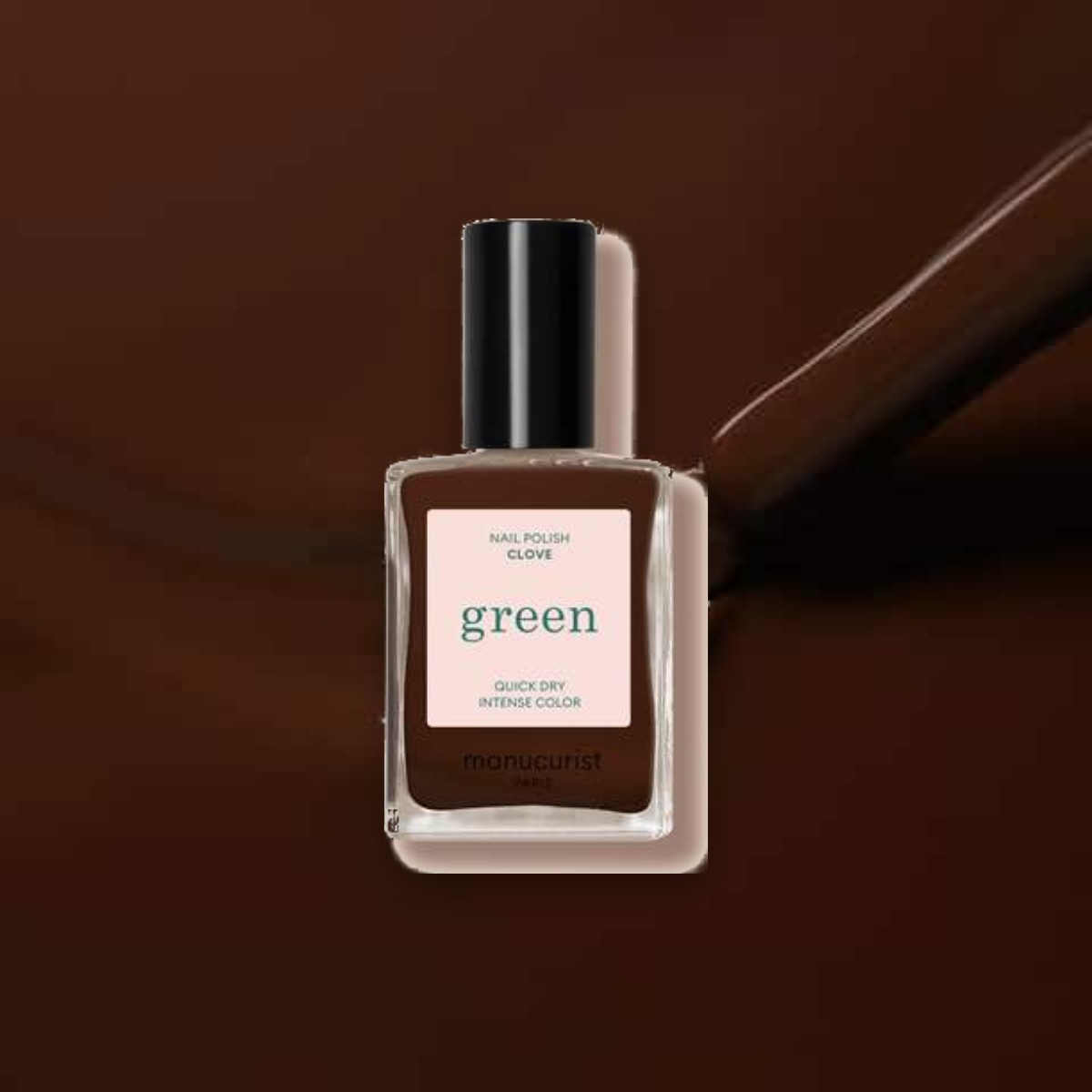 Vernis à ongles Green Manucurist Clove sur un fond de sa couleur