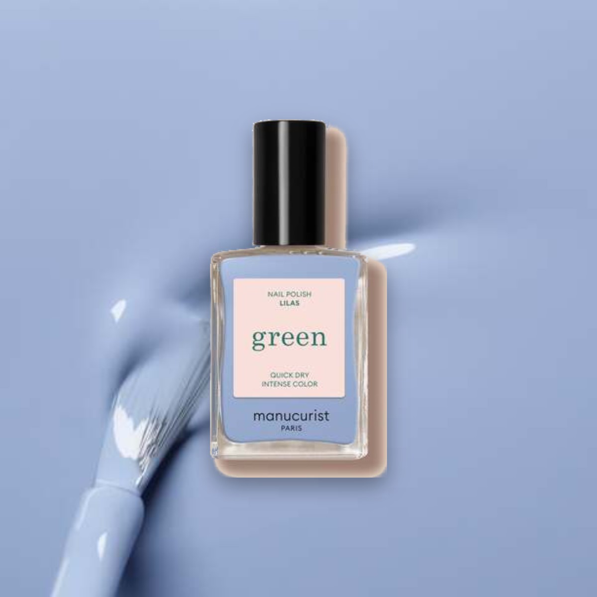Vernis à ongles Green Manucurist Lilas sur un fond de sa couleur