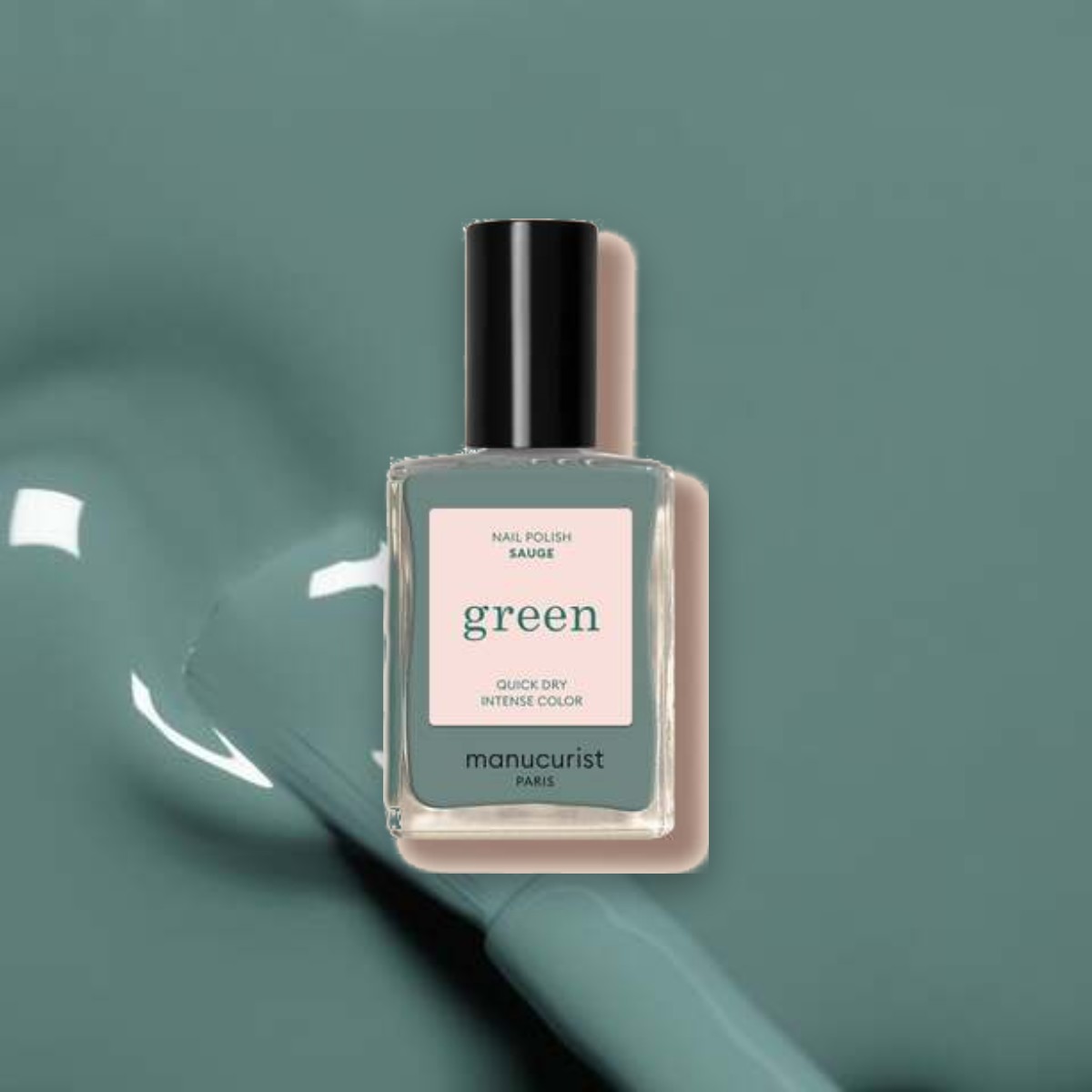 Vernis à ongles Green Manucurist Sauge sur un fond de sa couleur